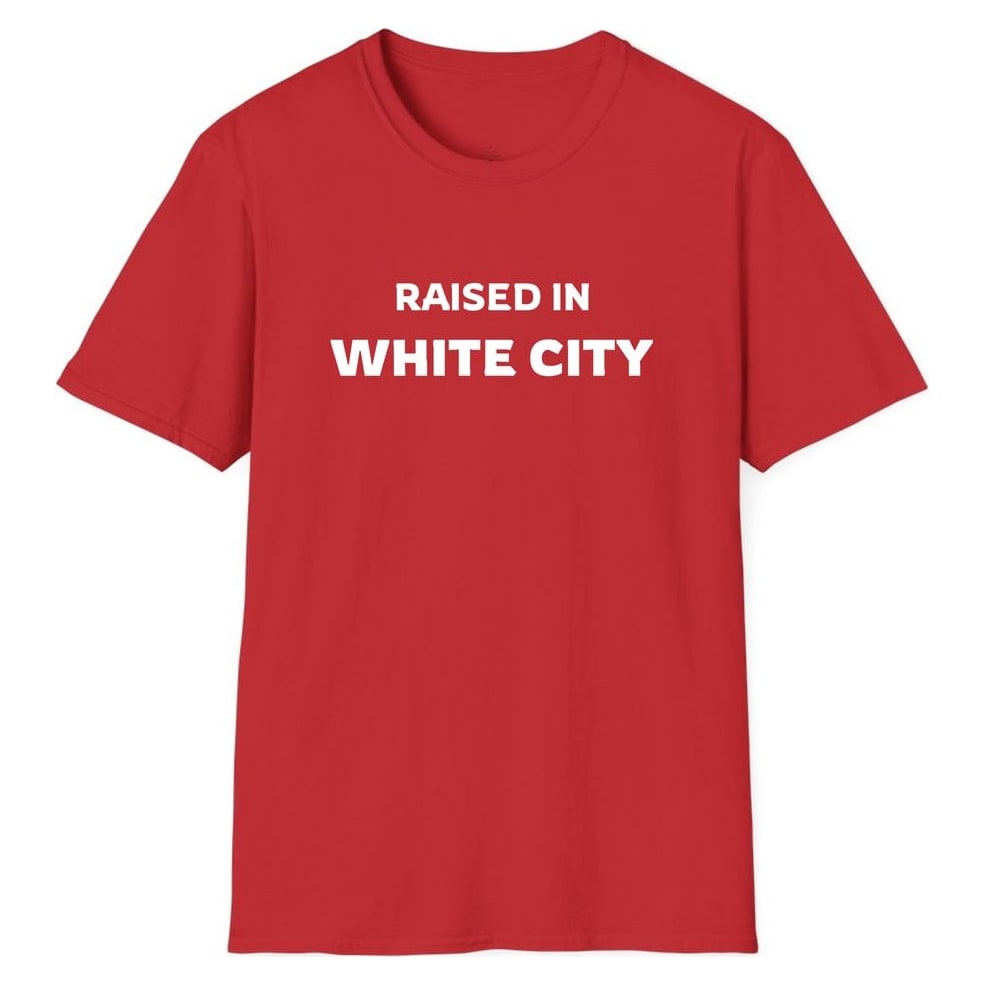RAISED IN WHITE CITY — Red