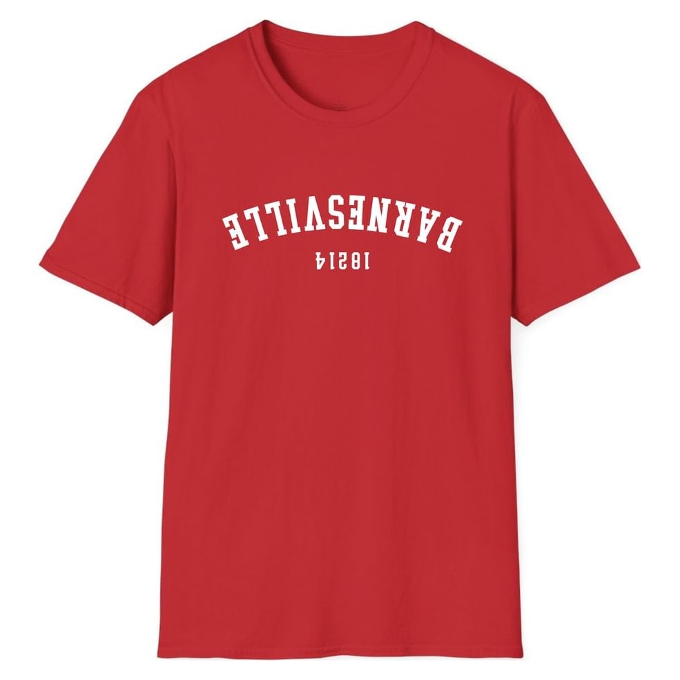 BARNESVILLE 18214 ARCHED - UPSIDE DOWN — Red
