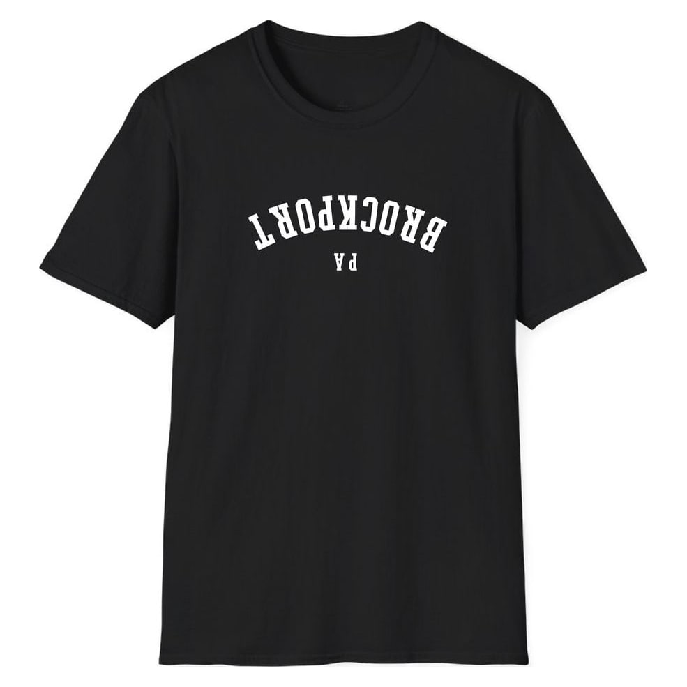 Brockport PENNSYLVANIA ARCHED - UPSIDE DOWN — Unisex Softstyle T-Shirt