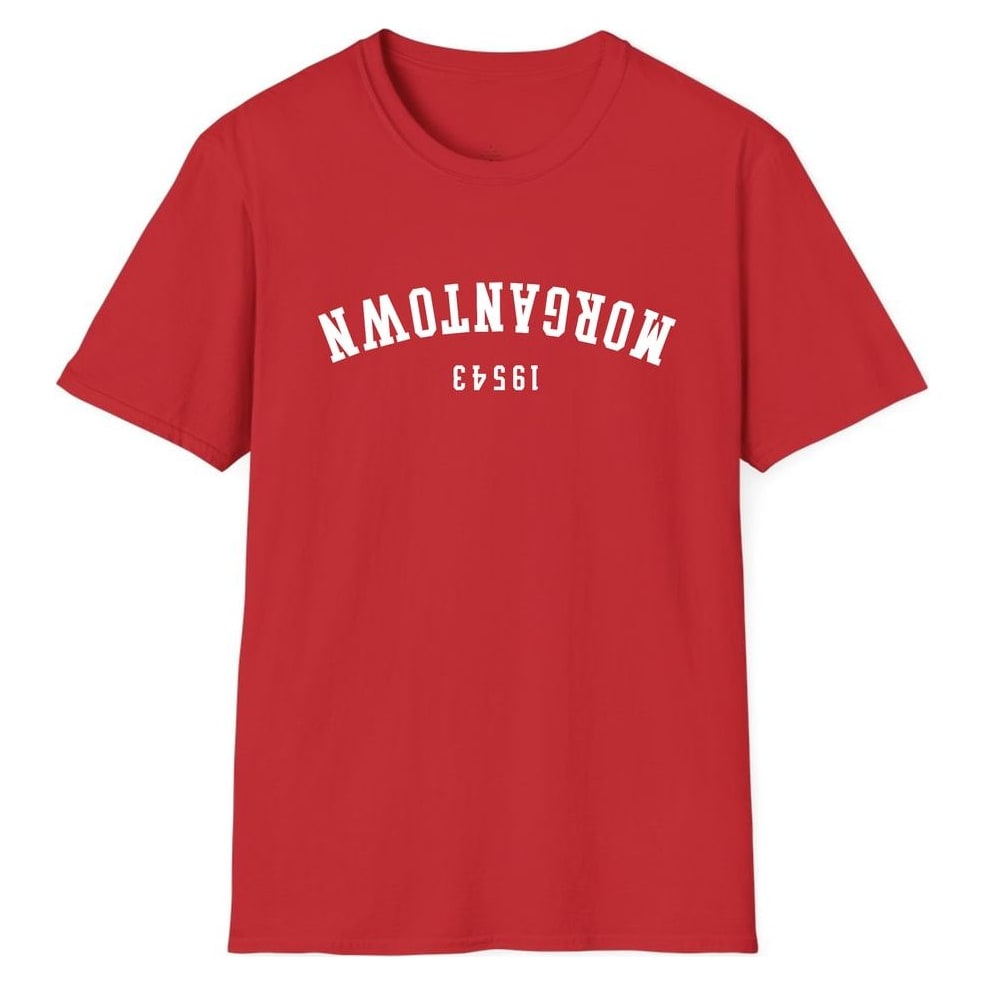 MORGANTOWN 19543 ARCHED - UPSIDE DOWN — Red
