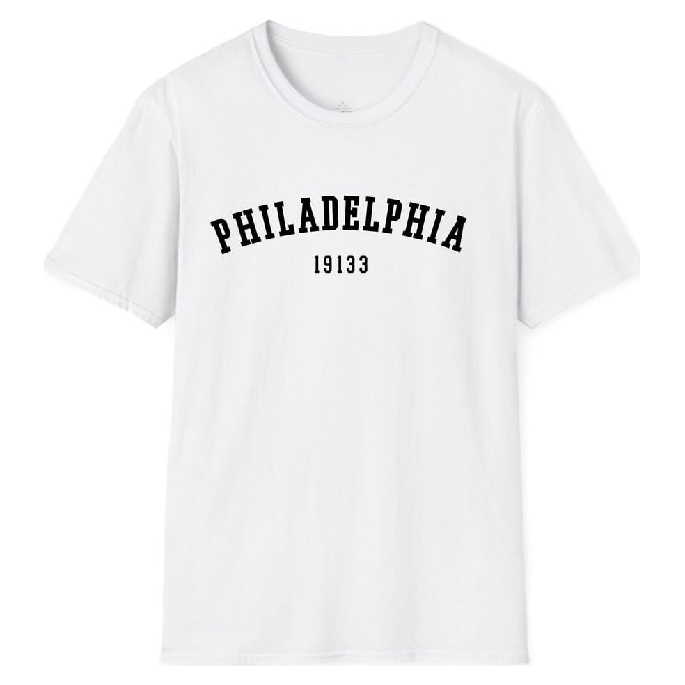 Philadelphia 19133 Arched — White