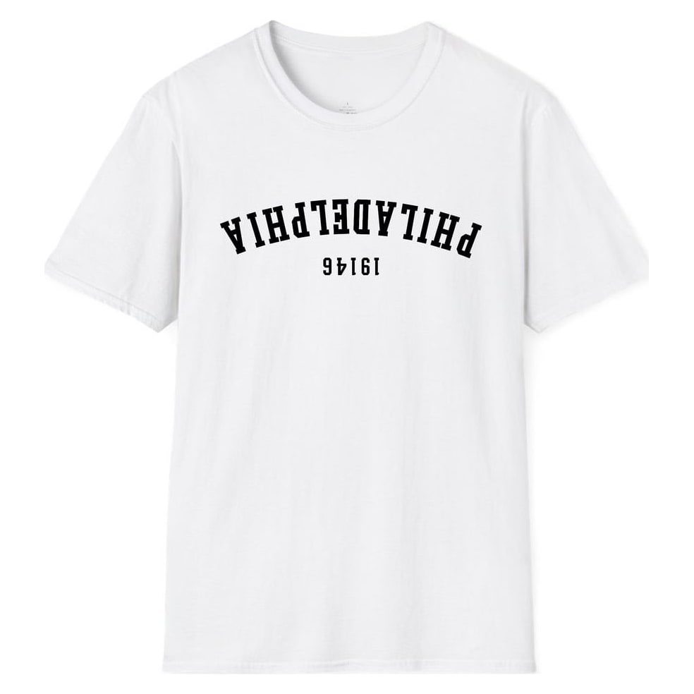 Philadelphia 19146 Arched - Upside Down — White