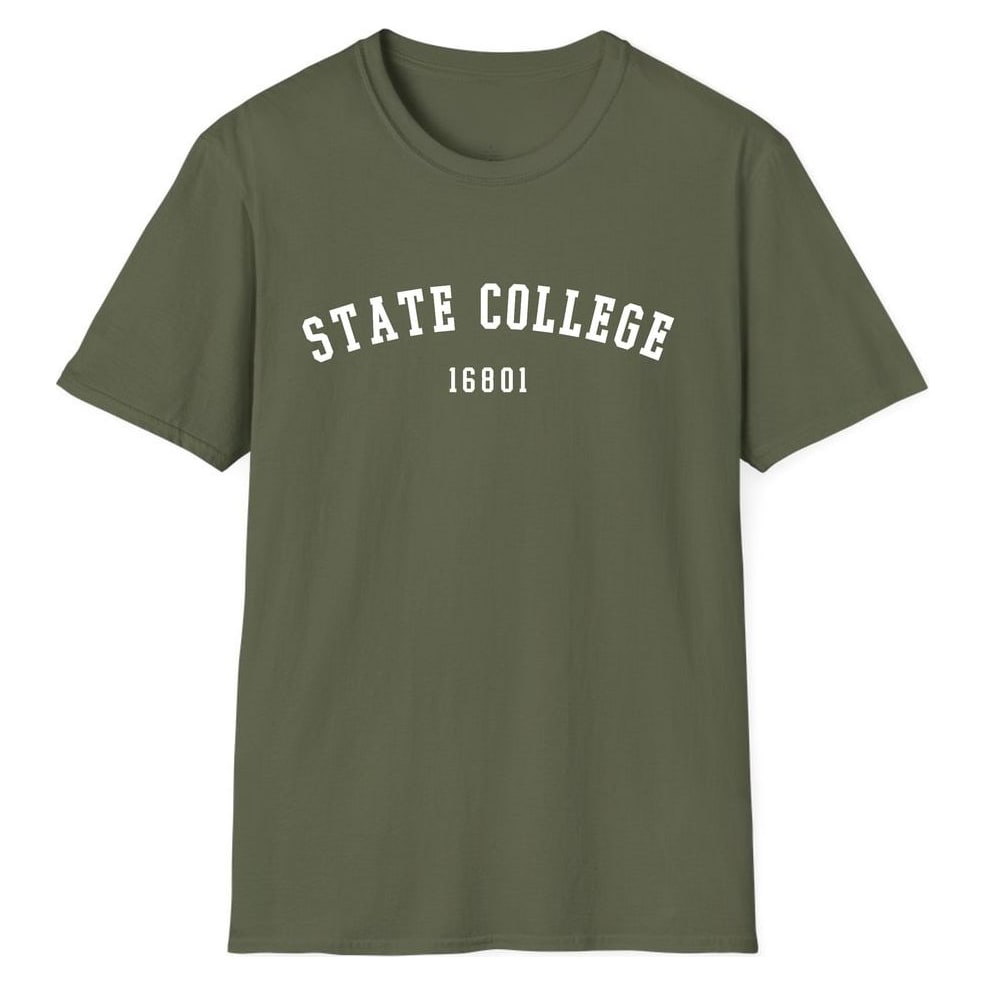 STATE COLLEGE 16801 ARCHED — Military Green