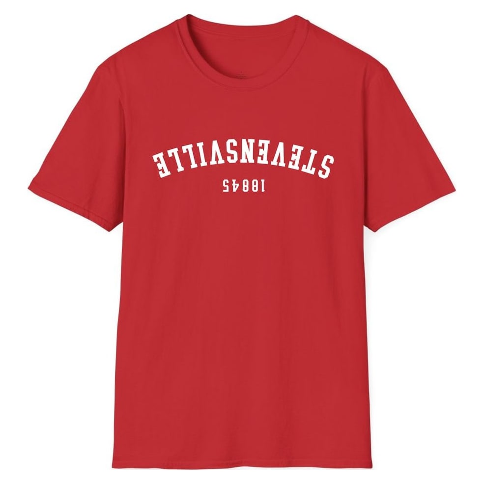 STEVENSVILLE 18845 ARCHED - UPSIDE DOWN — Red