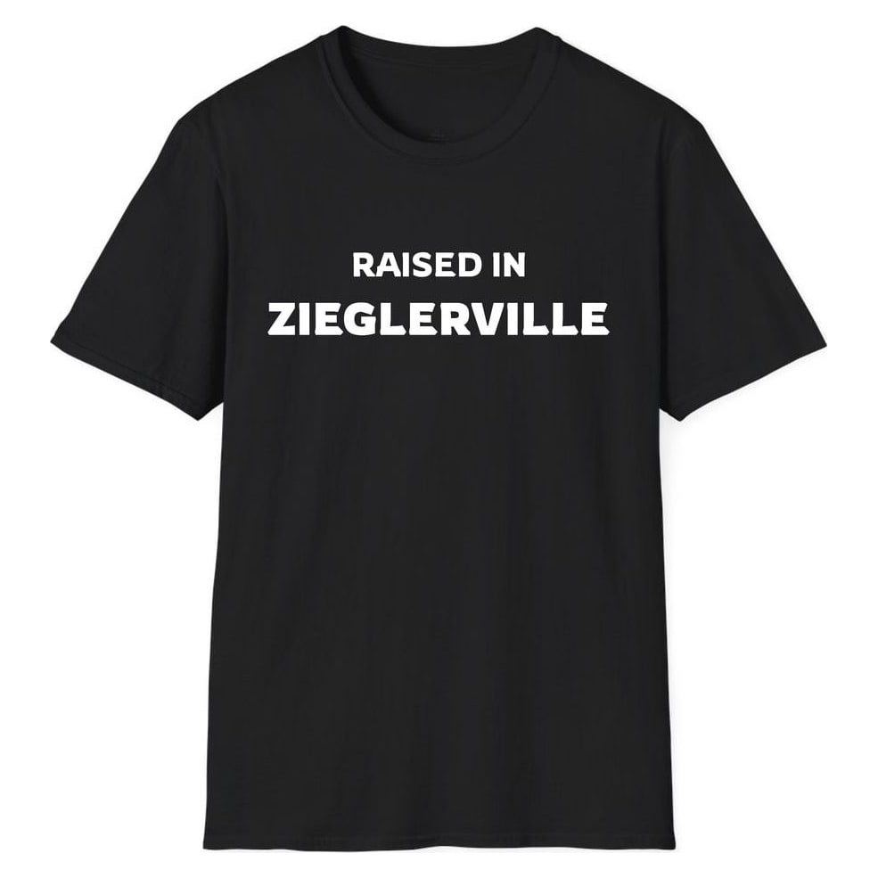 RAISED IN Zieglerville — Unisex Softstyle T-Shirt