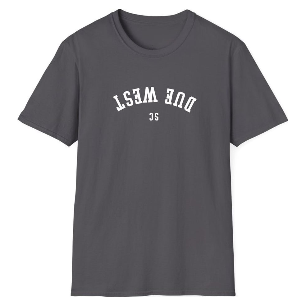 DUE WEST SOUTH CAROLINA ARCHED - UPSIDE DOWN — Charcoal