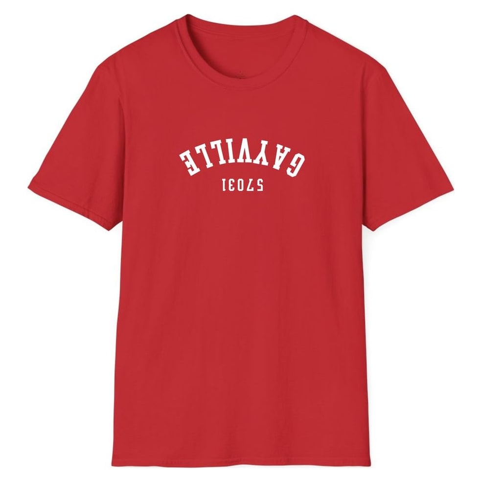 GAYVILLE 57031 ARCHED - UPSIDE DOWN — Red