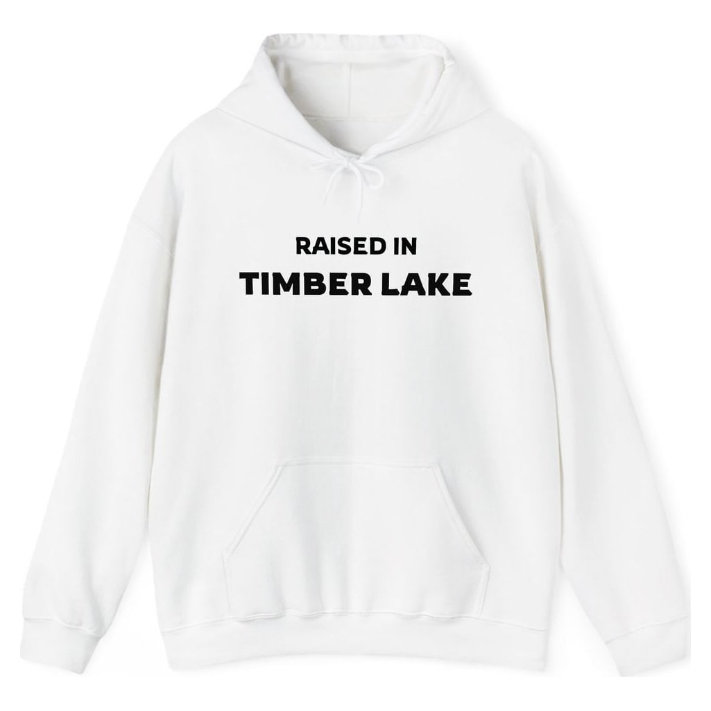 RAISED IN TIMBER LAKE — White