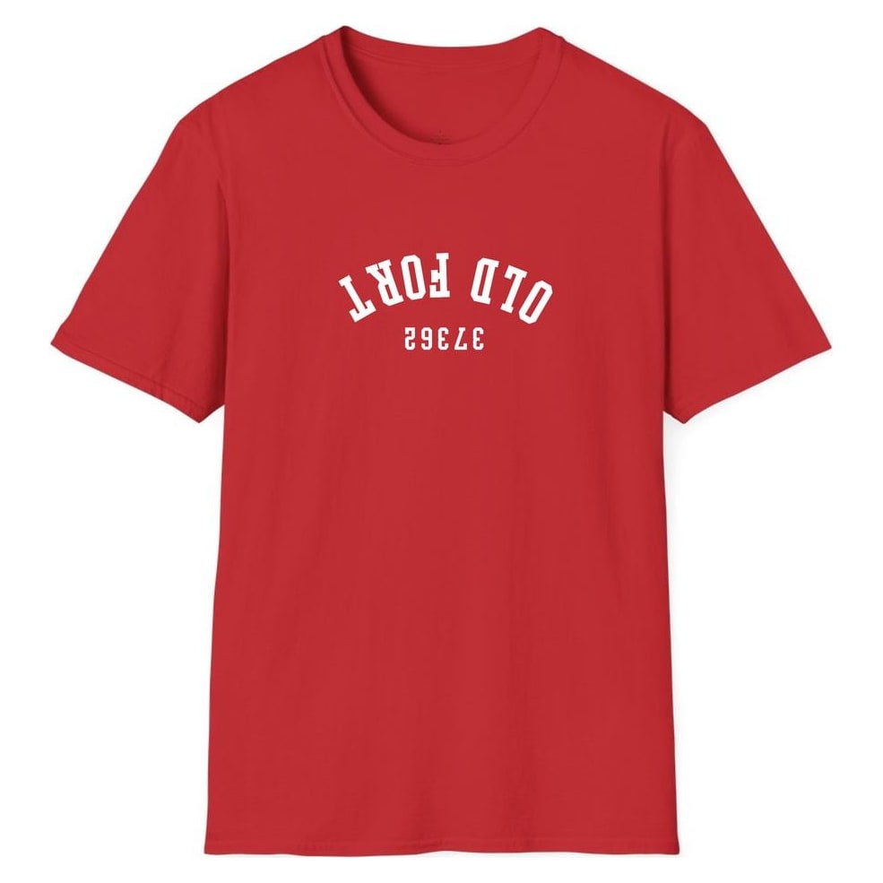 OLD FORT 37362 ARCHED - UPSIDE DOWN — Red