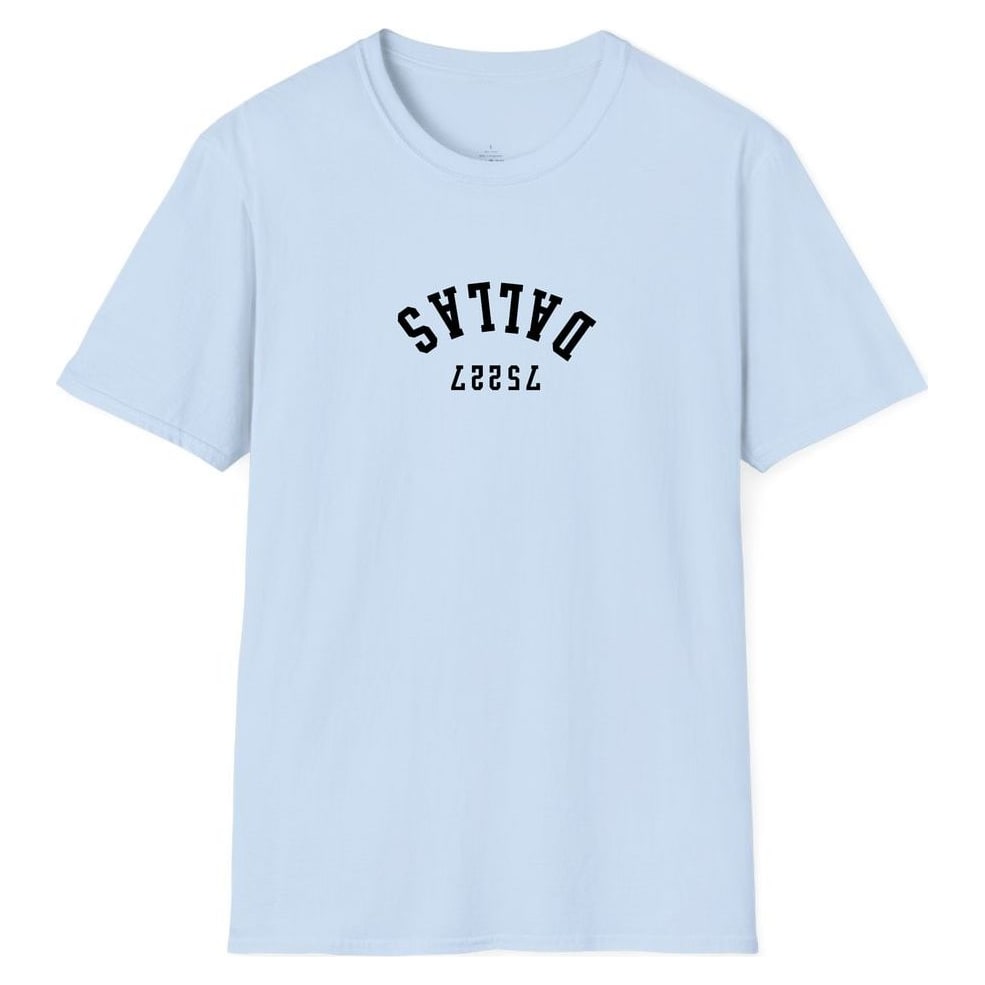 Dallas 75227 Arched - Upside Down — Light Blue