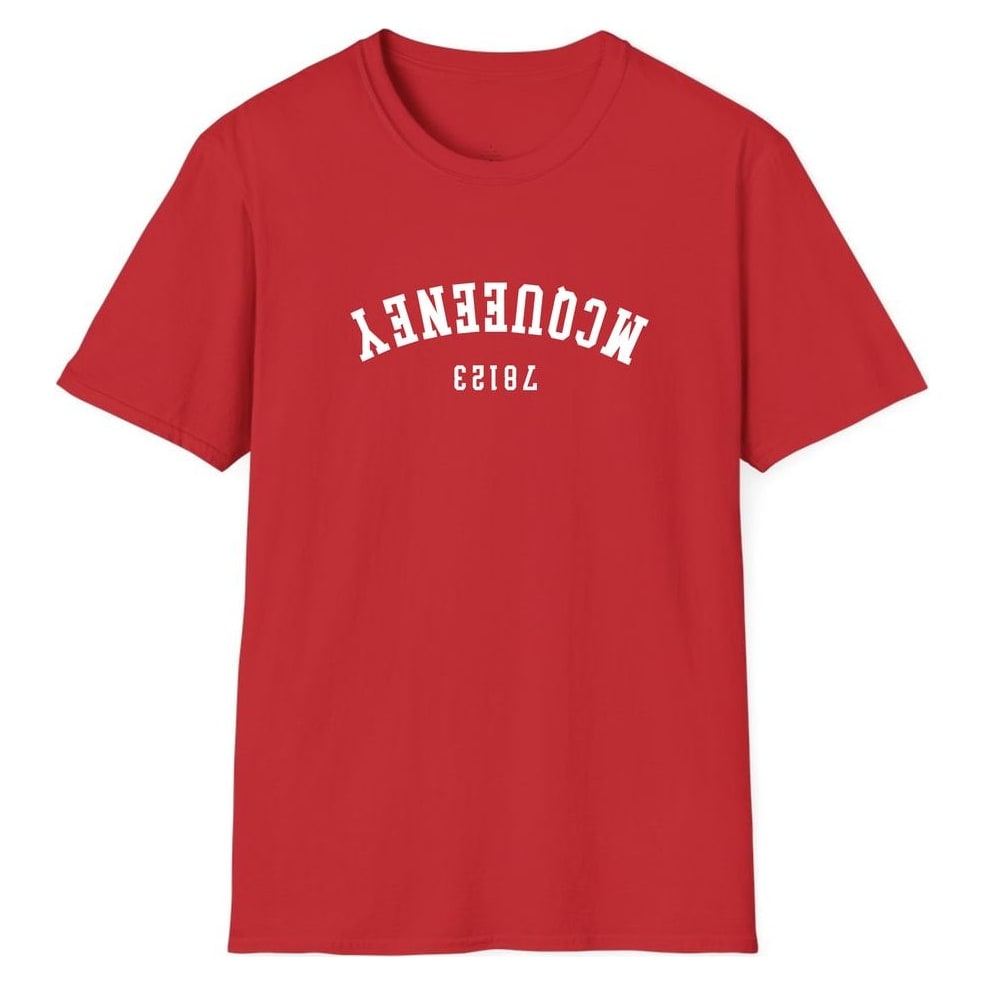 MCQUEENEY 78123 ARCHED - UPSIDE DOWN — Red