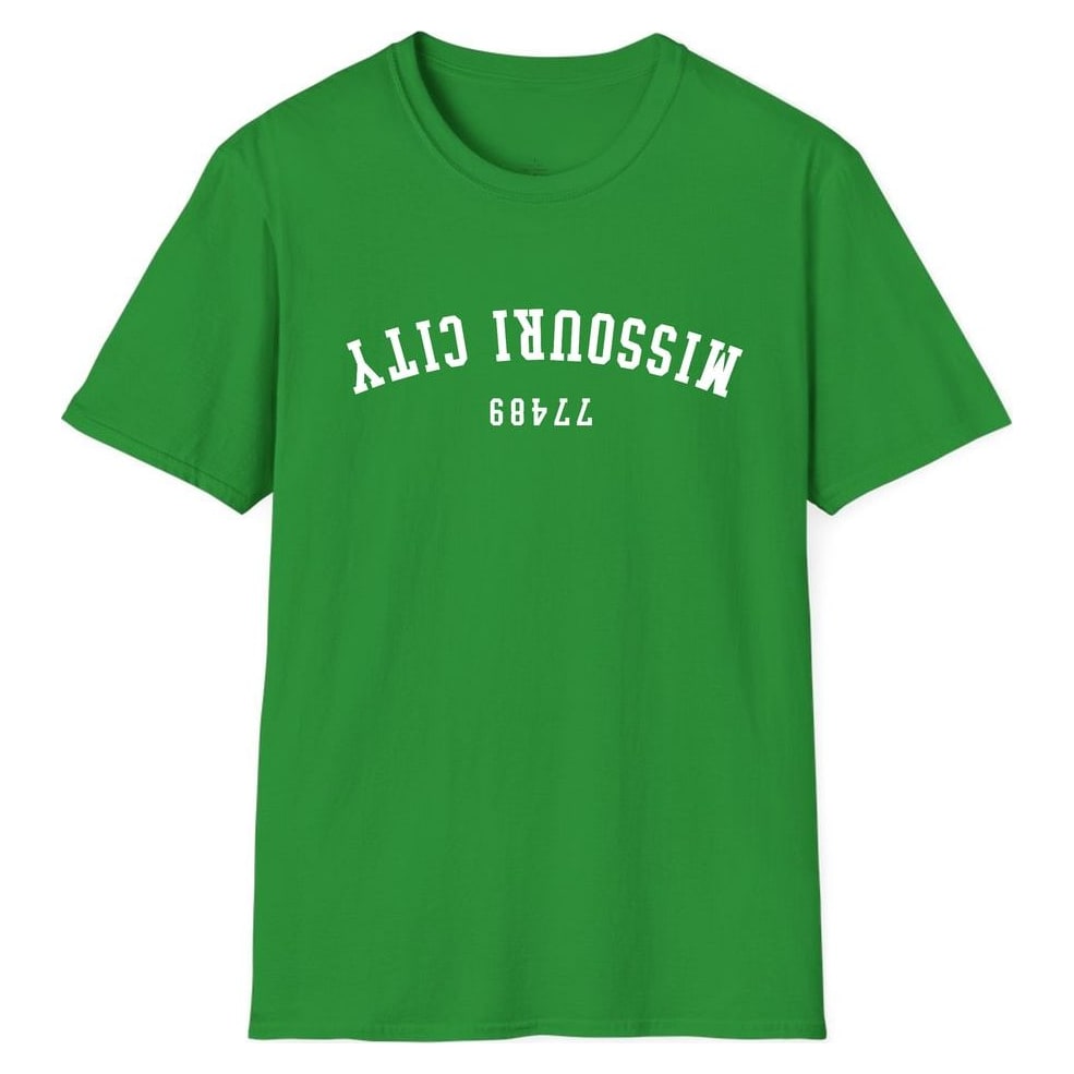 MISSOURI CITY 77489 ARCHED - UPSIDE DOWN — Irish Green