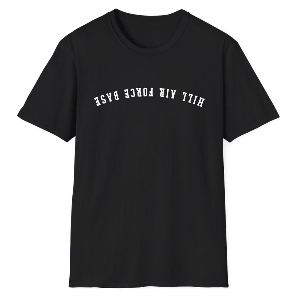 Hill Air Force Base ARCHED - UPSIDE DOWN — Unisex Softstyle T-Shirt