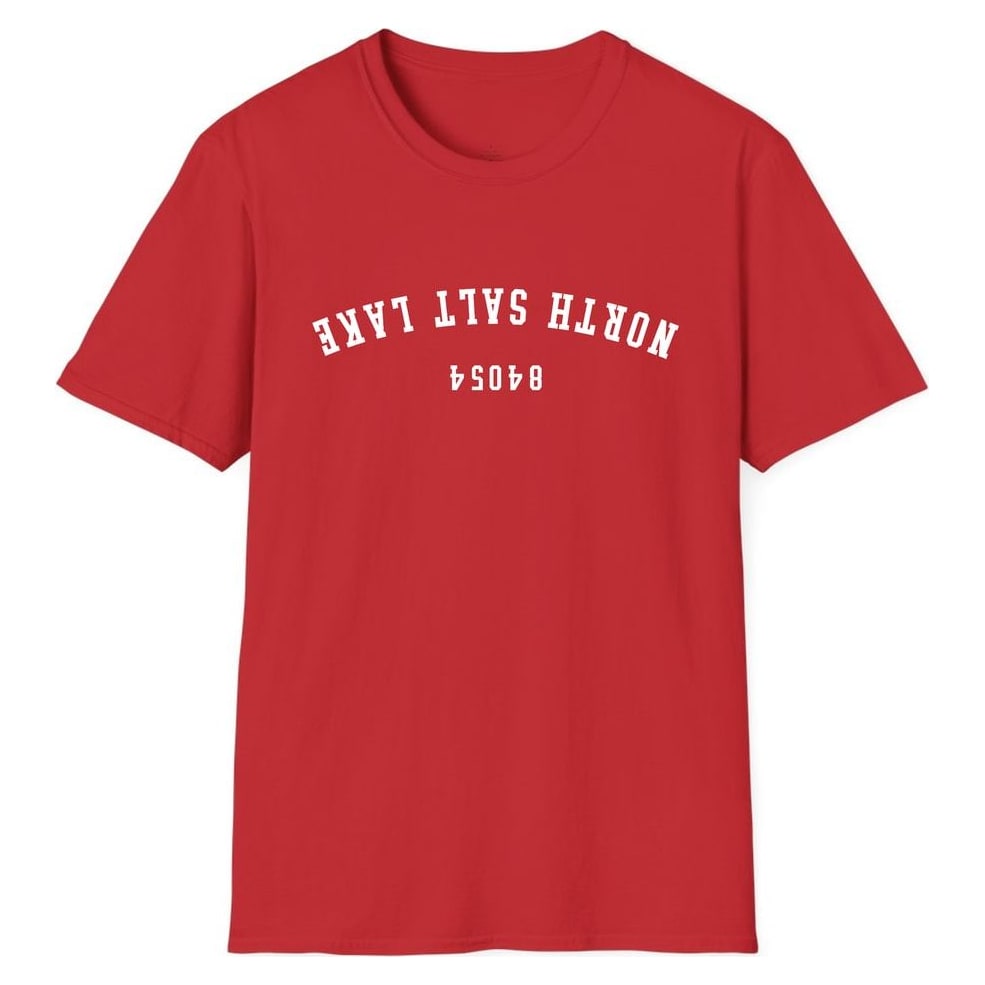 NORTH SALT LAKE 84054 ARCHED - UPSIDE DOWN — Red