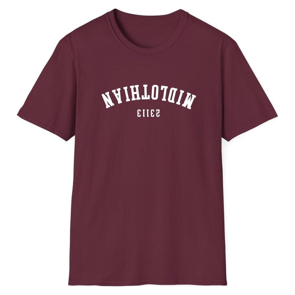 MIDLOTHIAN 23113 ARCHED - UPSIDE DOWN — Maroon