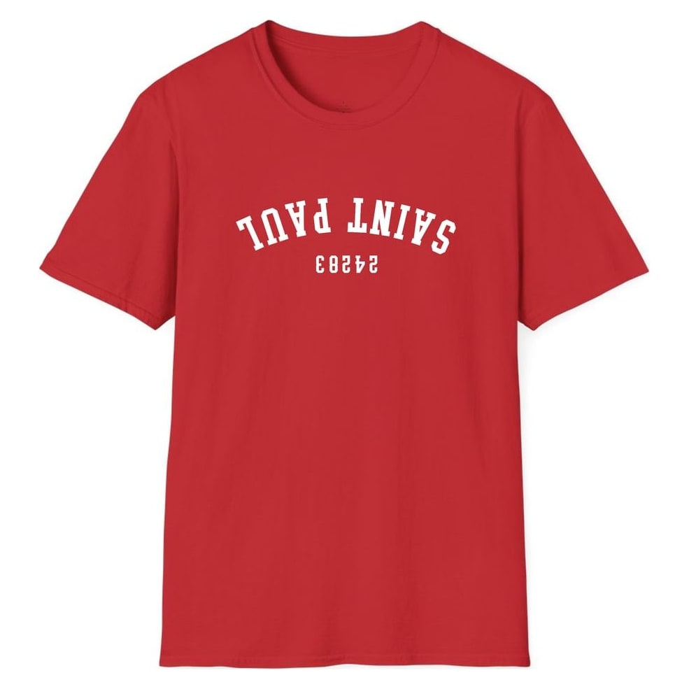 SAINT PAUL 24283 ARCHED - UPSIDE DOWN — Red