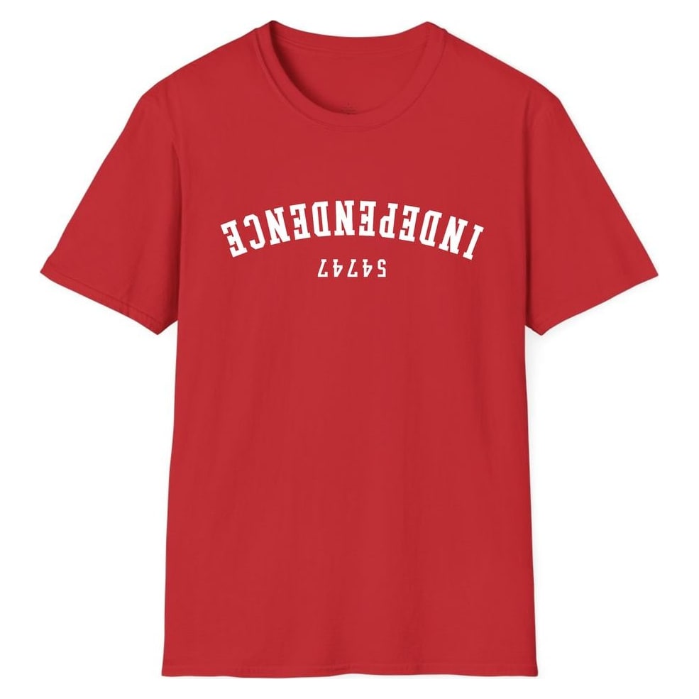 INDEPENDENCE 54747 ARCHED - UPSIDE DOWN — Red