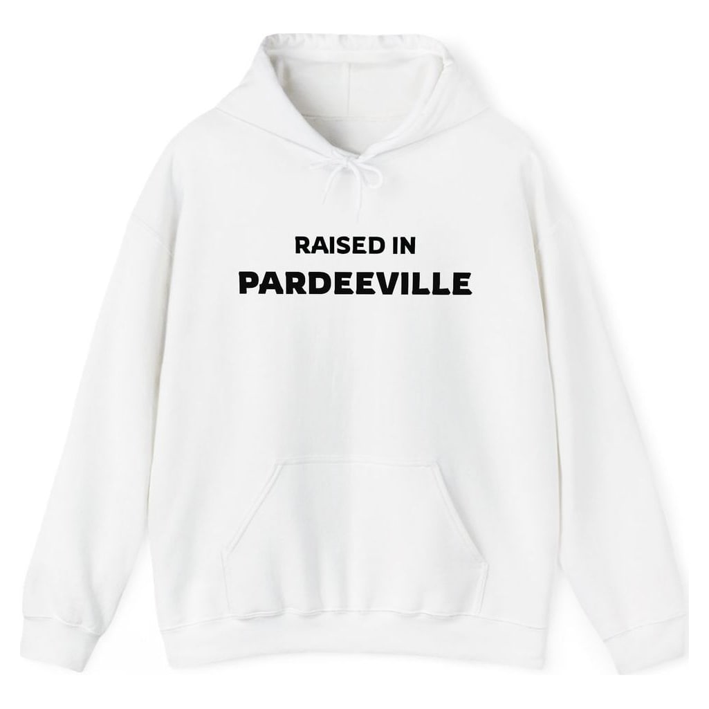 RAISED IN PARDEEVILLE — White