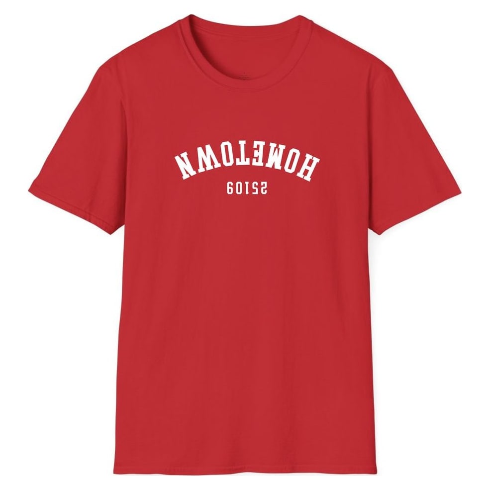 HOMETOWN 25109 ARCHED - UPSIDE DOWN — Red