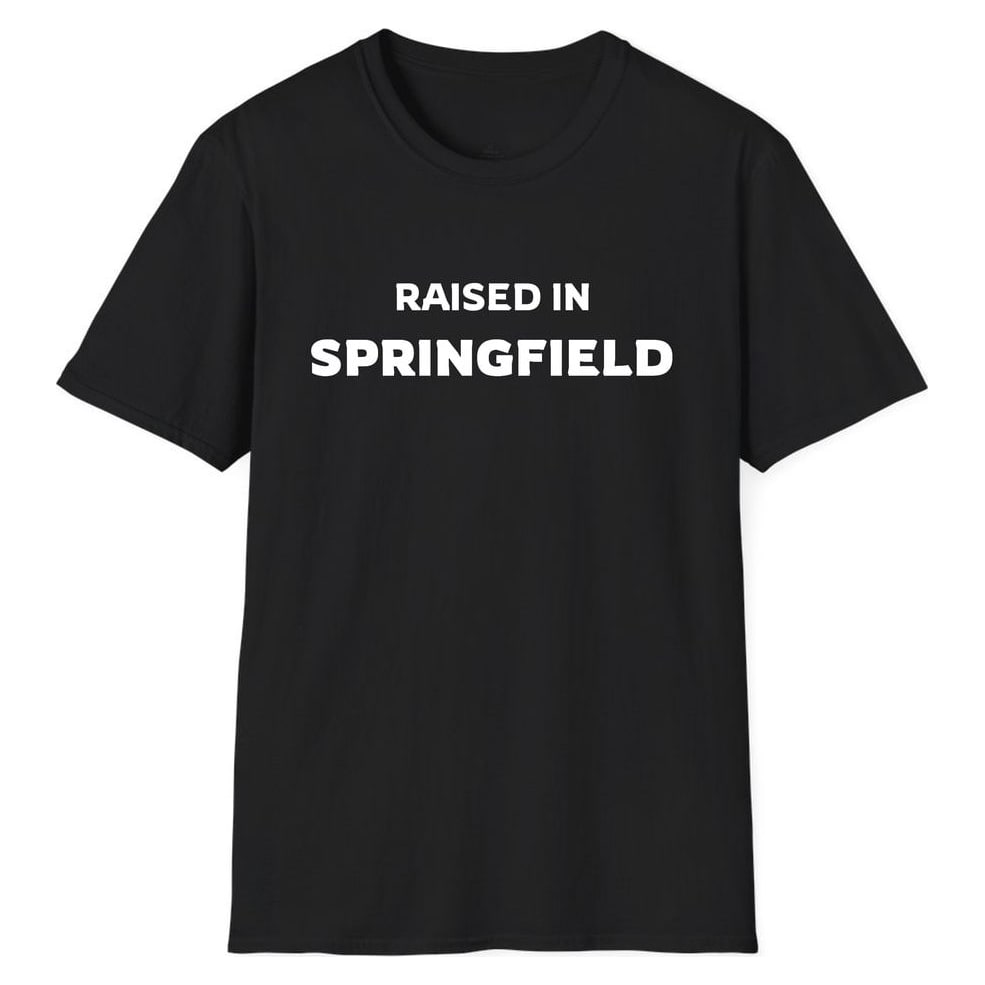 RAISED IN Springfield — Unisex Softstyle T-Shirt